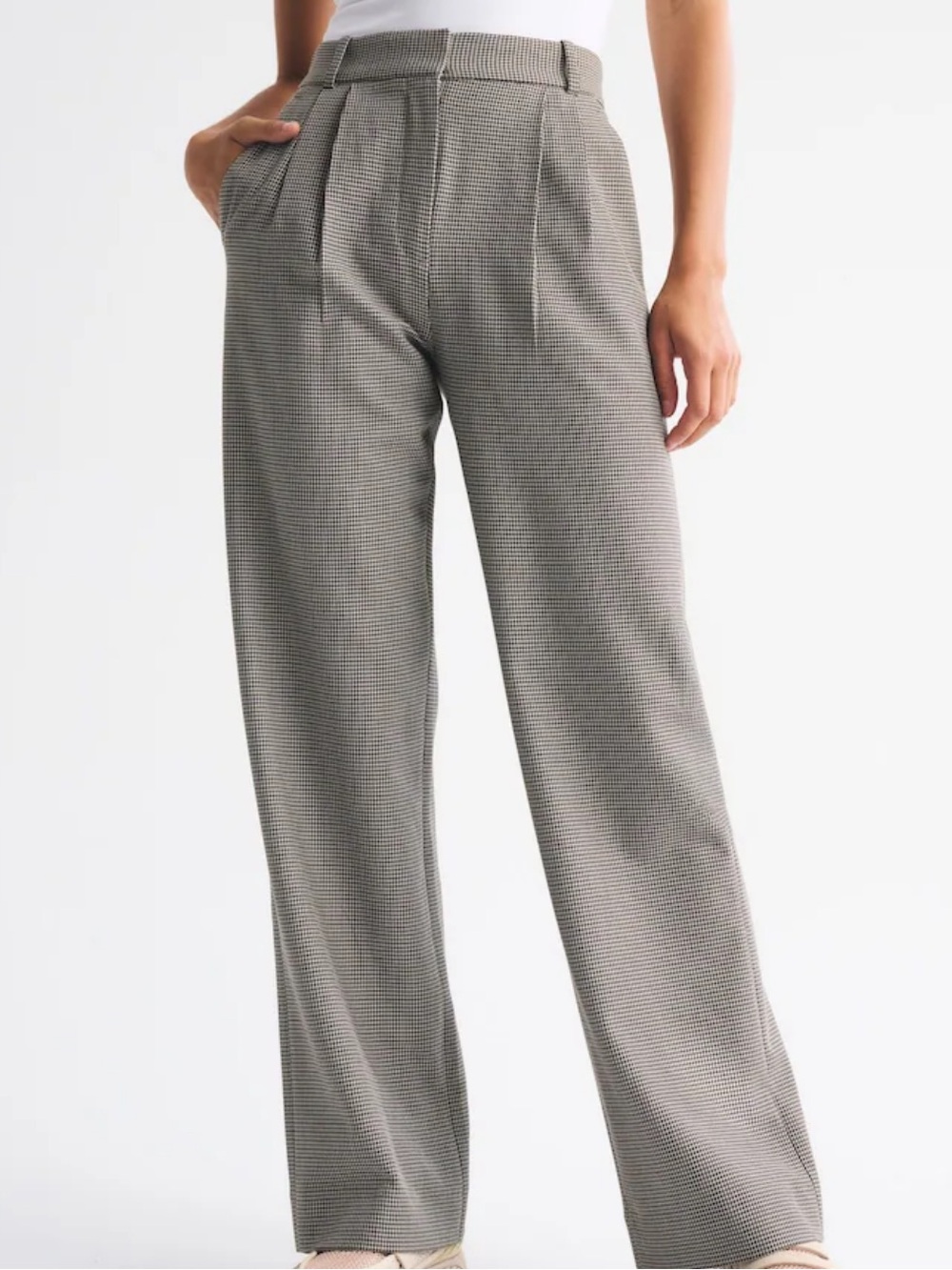 Curve Love A&F Sloane Tailored Wide Leg Pant